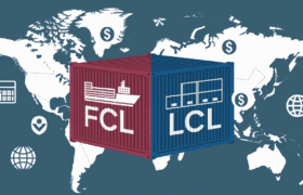 FCL vs LCL container comparison for calculating ocean freight rates from India to USA